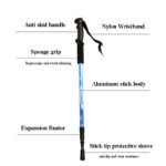 ⁦Bâton de randonnée télescopique en alliage d'aluminium ultraléger antidérapant⁩ - الصورة ⁦8⁩