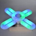 ⁦Ampoule RGB pliante haut-parleur Bluetooth, télécommande E27,48W⁩ - الصورة ⁦2⁩