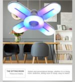 ⁦Ampoule RGB pliante haut-parleur Bluetooth, télécommande E27,48W⁩ - الصورة ⁦7⁩