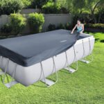 ⁦Bache Piscine Rectangulaire en Polypropylène 412x201cm Bestway 58232 – غطاء مسبح⁩ - الصورة ⁦4⁩